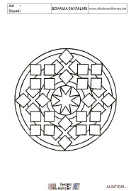 Mandala boyama sayfaları